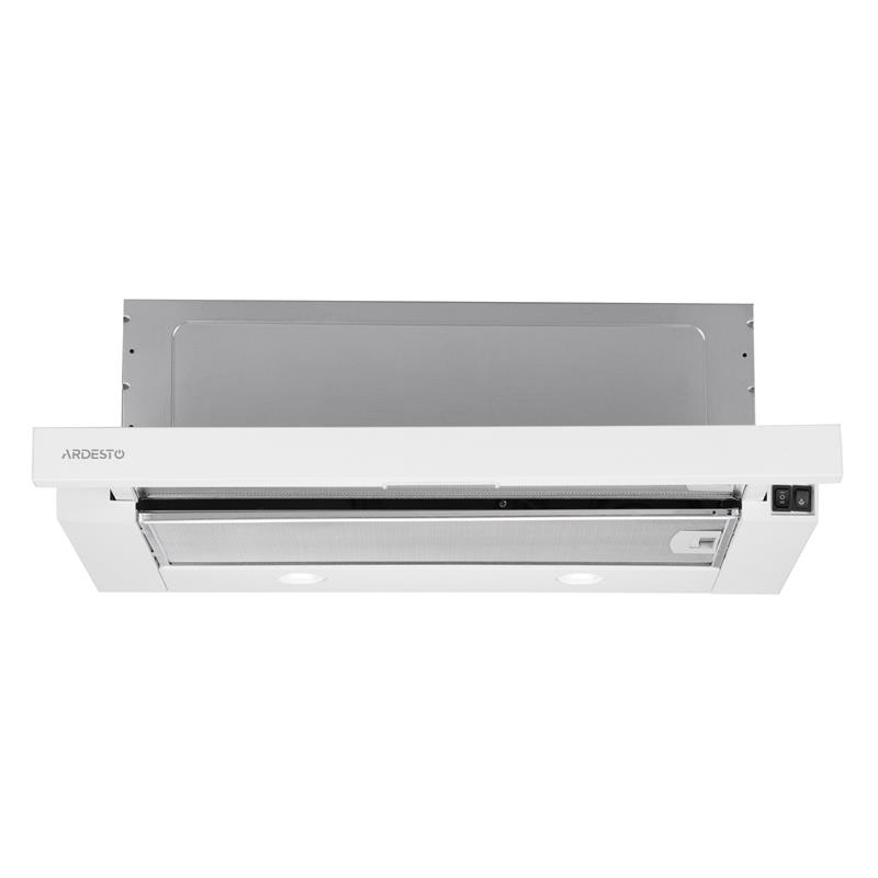 Витяжка ARDESTO телескопічна HT-F900MW, 60см, 700м3ч, метал, 2х1Вт LED, кнопкове, білий