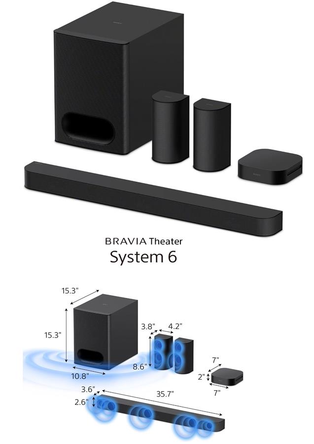 Саундбар Sony HT-S60 1000Вт, 5.1, BT, HDMI-ARC, optical, sub, Dolby Atmos®/DTS:X®