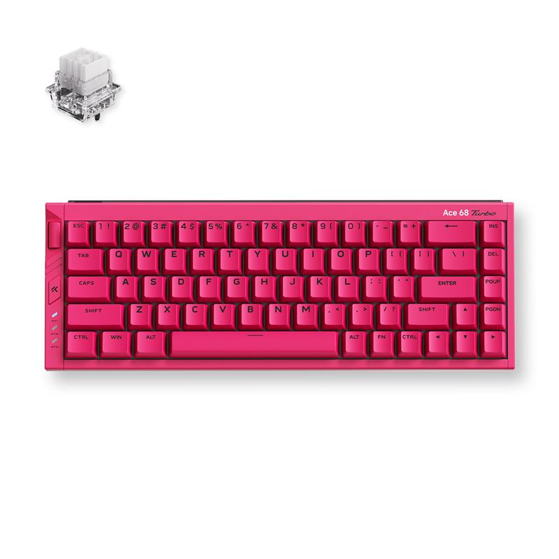 Клавіатура магнітна MCHOSE Ace 68 Turbo Hall Effect, Mount Tai Magnetic, 16K, USB-A, RGB, Berry Red