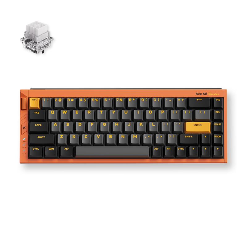 Клавіатура магнітна MCHOSE Ace 68 Turbo Hall Effect, Mount Tai Magnetic, 16K, USB-A, RGB, Galaxy Orange