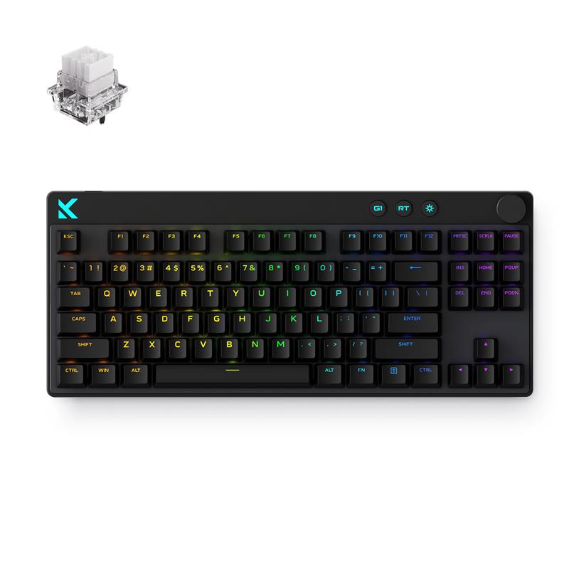 Клавіатура MCHOSE Mix 87 Hall Effect, Mount Tai Magnetic, 8K, USB-A, RGB, чорний