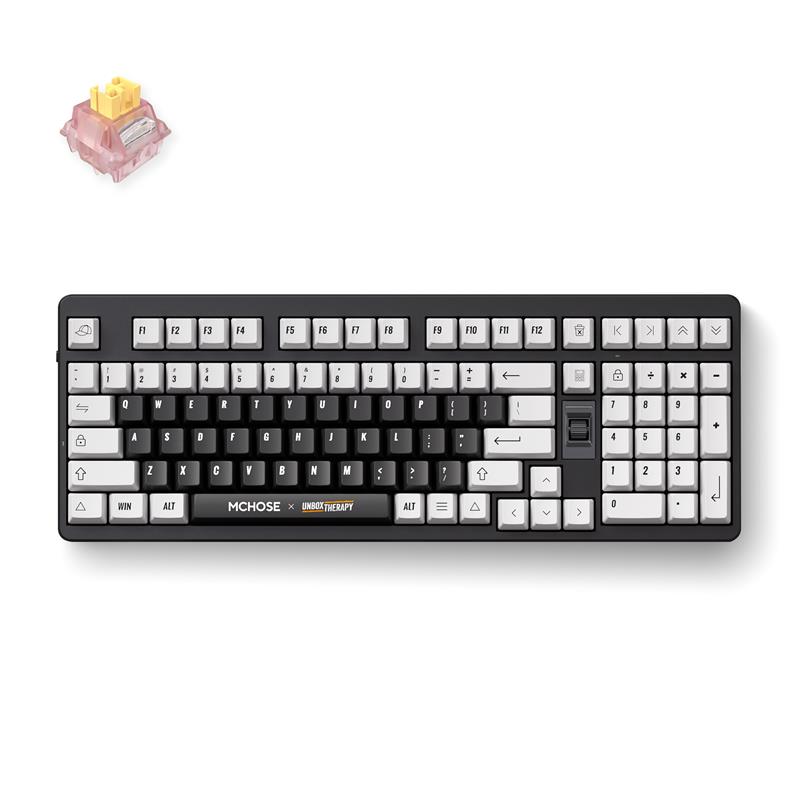 Клавіатура MCHOSE x Unbox Therapy UT98, Silent Peach V3, USB-A/WL/BT, RGB, Classic Therapy