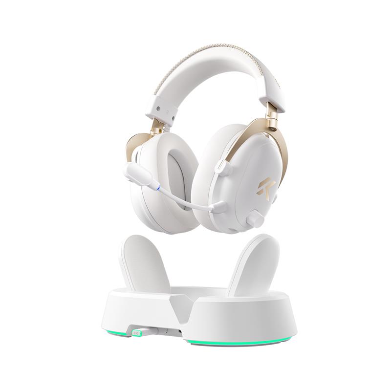 Гарнітура MCHOSE V9 Turbo, USB-A/WL/BT, White Gold
