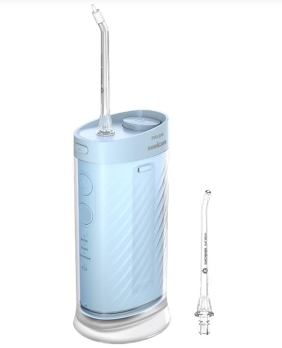 Іригатор Philips портативний Sonicare Compact Flosser 1000, чаша 200 мл, складний, голубий