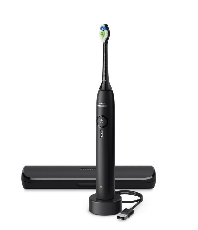Щітка зубна електр. Philips, Sonicare 3100 series, насадок-1, дорожній футляр, чорний