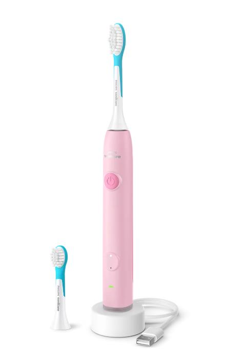 Щітка зубна електр. Philips, Sonicare For Kids Smart, насадок-2, дорожній футляр, 2 наклейси, рожений