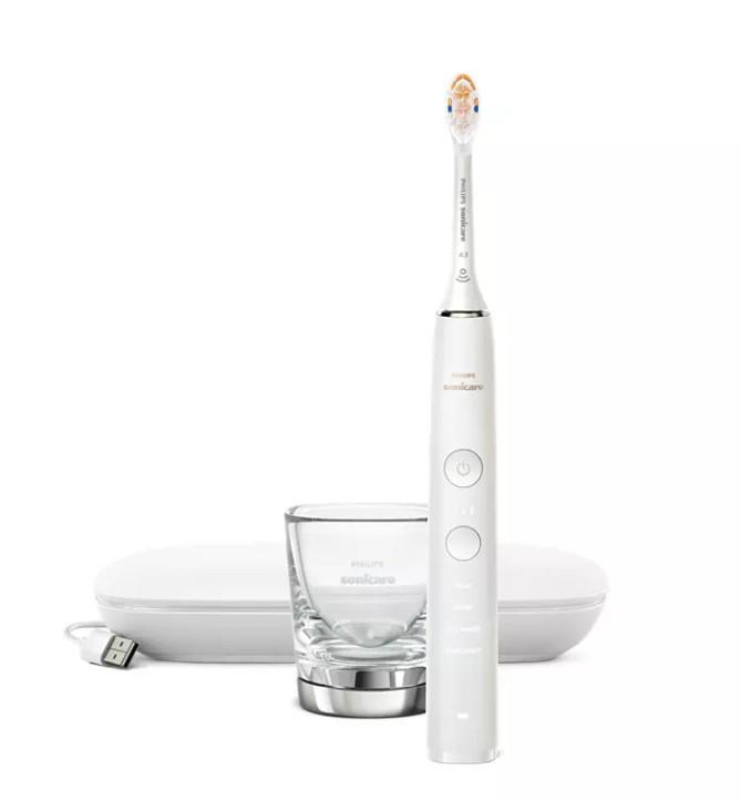 Щітка зубна електр. Philips, Sonicare DiamondClean 9000 Series, 62т. колив/хв, насадок-1, футляр, Bluetooth, білий
