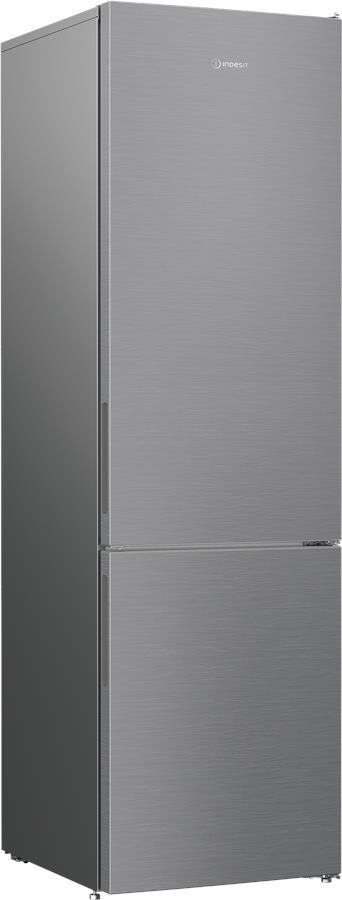 Холодильник Indesit з нижн. мороз., 202.5x60х67, холод.відд.-253л, мороз.відд.-109л, 2дв., E, NF, сріблястий