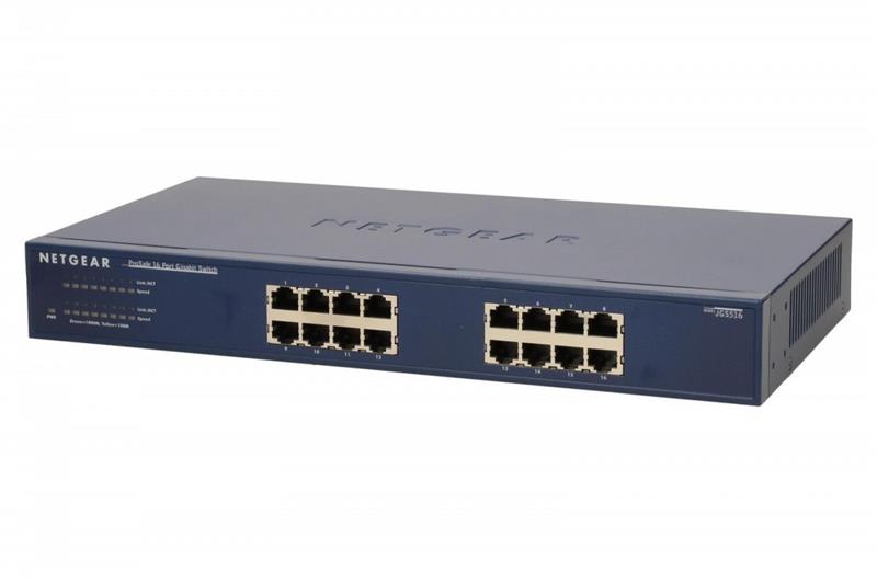 Комутатор NETGEAR JGS516 16xGE, Некерований