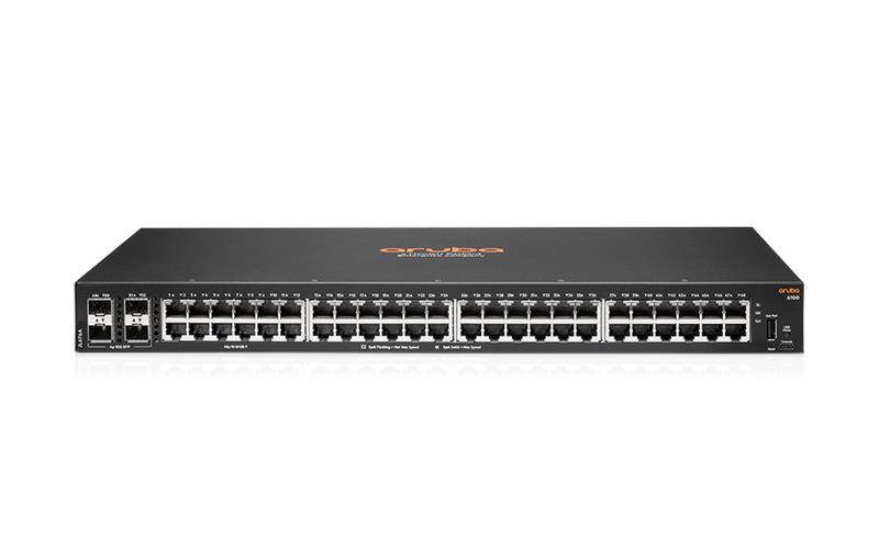 Комутатор HPE Aruba 6100, 48xGE, 4xGE SFP ports, PoE Class 4 370W, LT Warranty