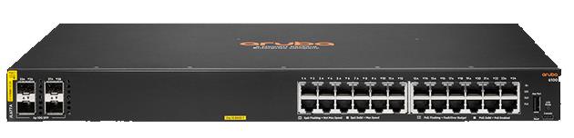 Комутатор HPE Aruba 6100, 24xGE, 4xSFP+ ports, PoE Class 4 370W, LT Warranty