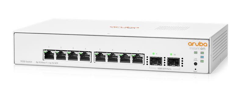 Комутатор HPE Aruba Instant On 1930, 8xGE, 2xGE SFP ports, LT Warranty