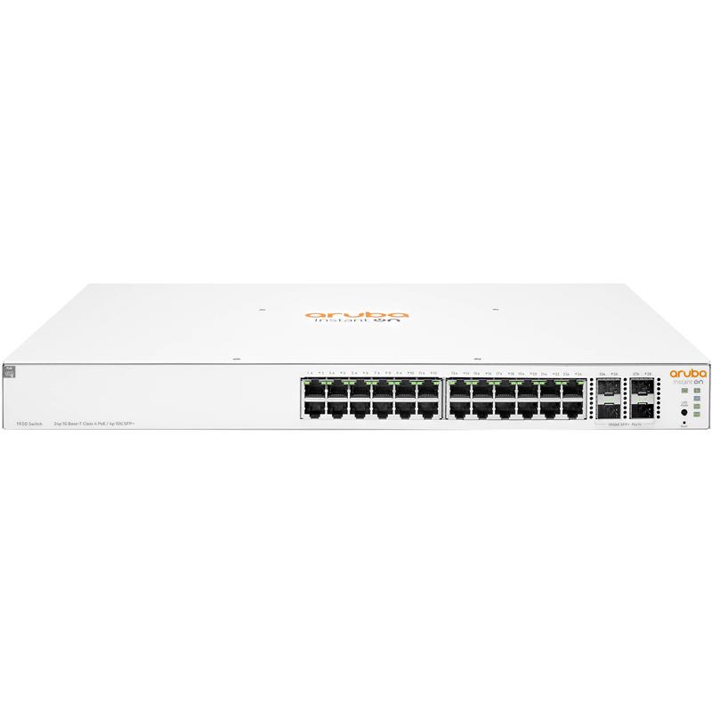 Комутатор HPE Aruba Instant On 1930, 24xGE, 4xSFP+ ports, 195W PoE Class 4, LT Warranty