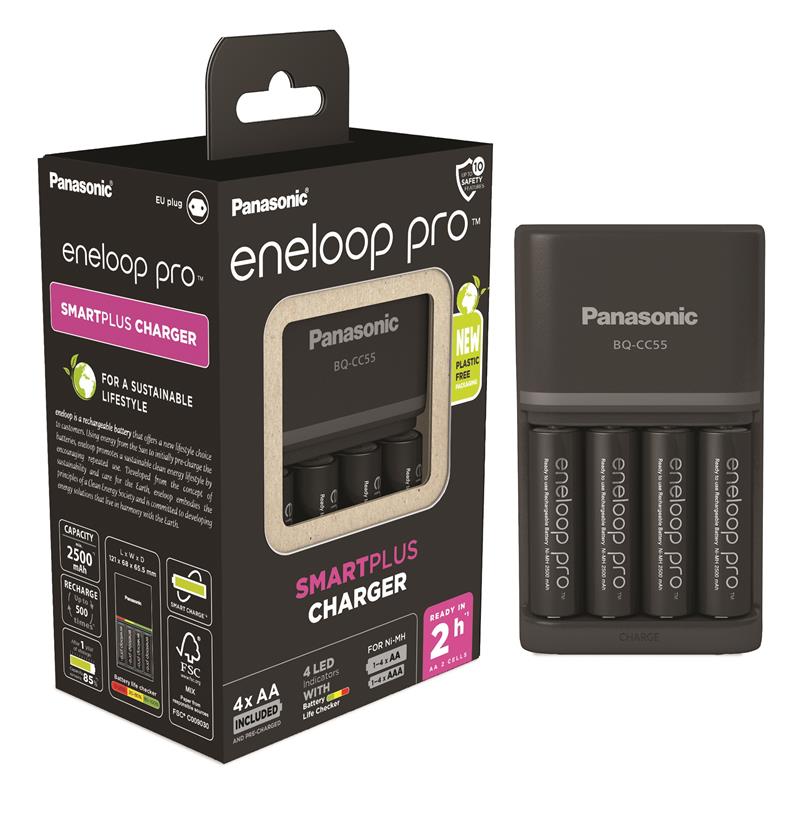 Зарядное устройство Panasonic Smart-Quick Charger+Eneloop Pro 4AA 2500 mAh NI-MH