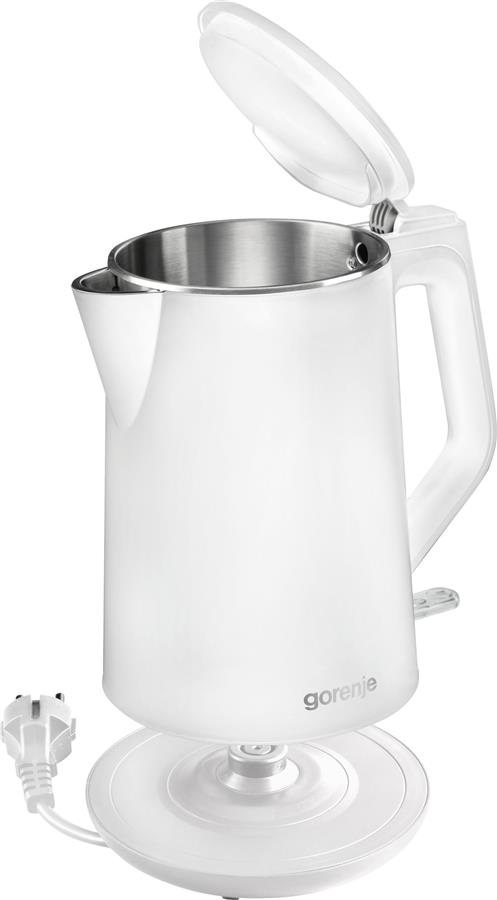Електрочайник Gorenje 1.5л, пластик, білий матовий