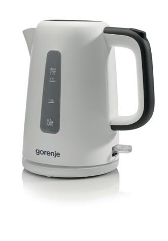 Електрочайник Gorenje 1.7л, Strix контроль, пластик, білий