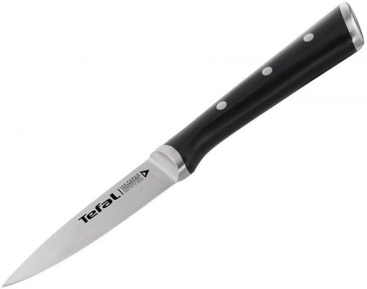 Кухонний ніж для чищення овочів Tefal Ice Force, 9см, нержавіюча сталь, пластик, чорний