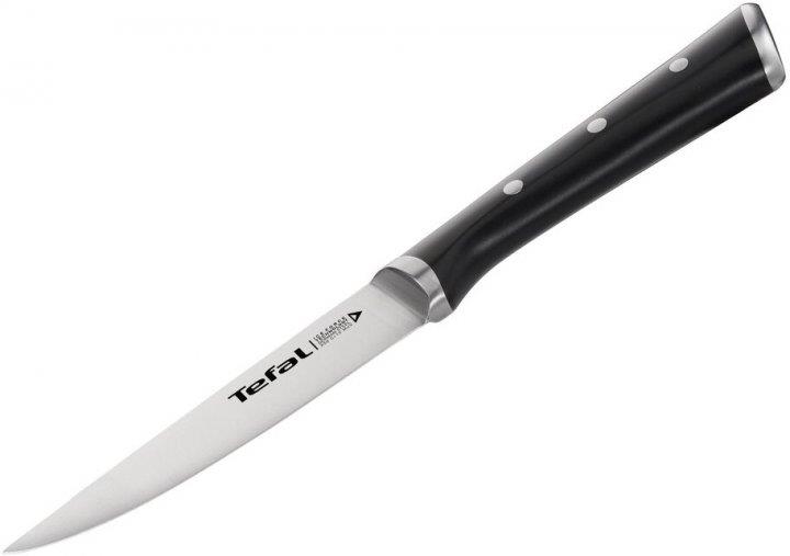 Кухонний ніж універсальний Tefal Ice Force, 11см, нержавіюча сталь, пластик, чорний
