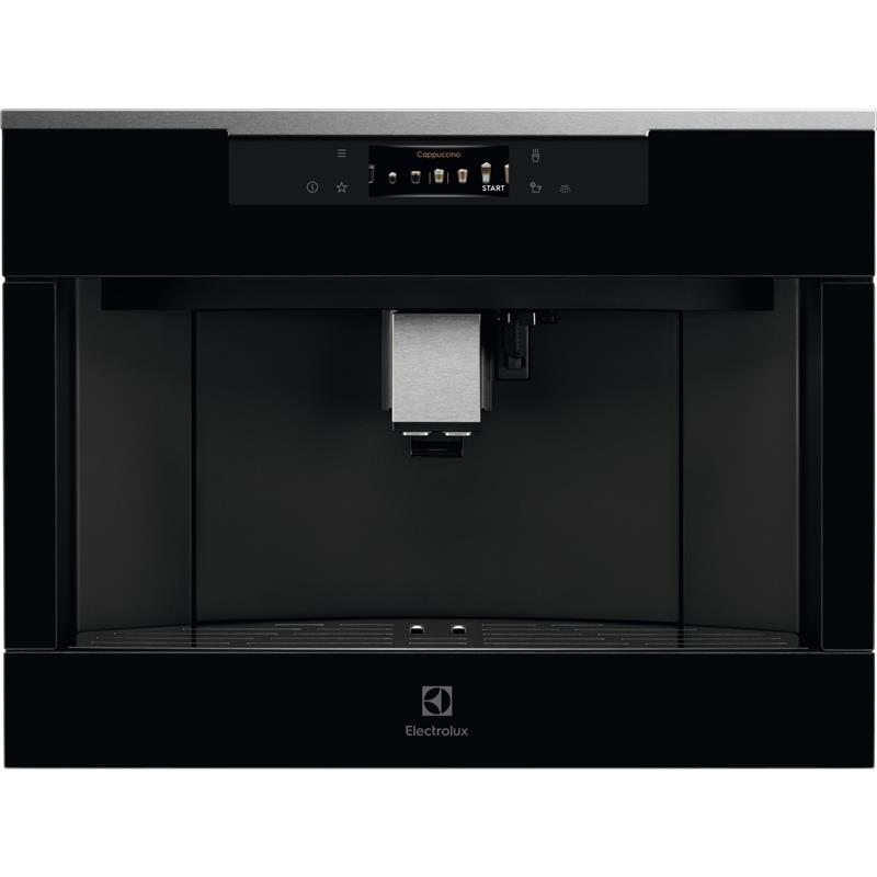 Кавомашина Electrolux вбудована, 2,5л, зерно+мелена, автомат.капуч, дисплей, сернор.керування, підсвітка, чорний