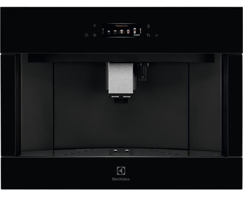 Кавомашина Electrolux вбудована, 2,5л, зерно+мелена, автомат.капуч, дисплей, сернор.керування, підсвітка, чорний