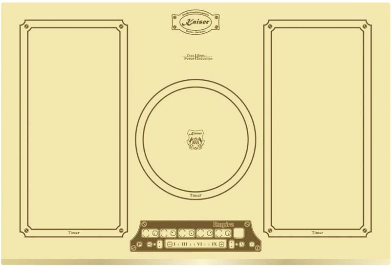 Варочная поверхность инд. Kaiser KCT7795FIElfEm - Шx77см./5 зон нагрева/сенсор/ретро - сл. кость