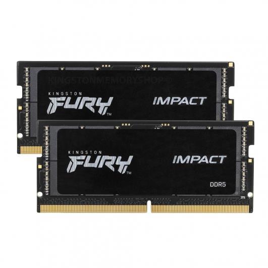 Пам'ять ноутбука Kingston DDR5 32GB KIT (16GBx2) 5600 FURY Impact PnP