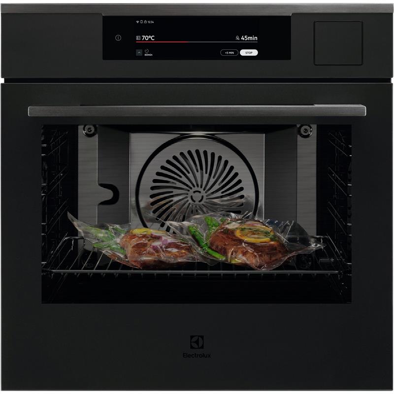 Духова шафа Electrolux електрична, 70л, А++, пара, дисплей, конвекція, ф-ція пароварки, телескопічні напрямні, чорний матовий
