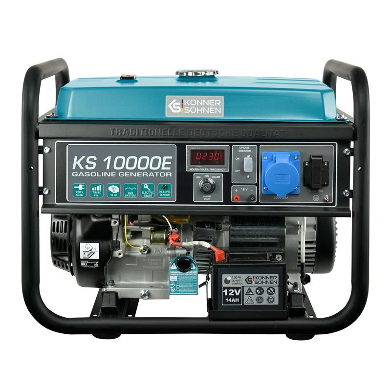 Генератор бензиновий Konner&Sohnen KS 10000E 1/3, 230/400В, 8.0кВт, електростартер, 88кг