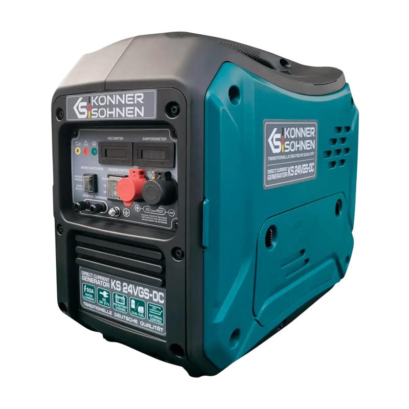 Генератор постійного струму газобензиновий Konner&Sohnen KS24VGS-DC 1.4кВт 2.50к.с. 62/87дБ електростартер 21кг