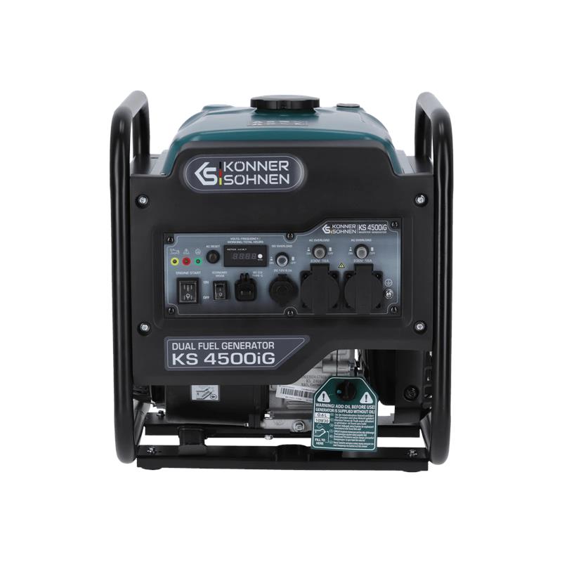 Генератор газобензиновий інверторний Konner&Sohnen KS 4500iG, LPG 230В, 4.5кВт, ручний стартер, 33.5кг
