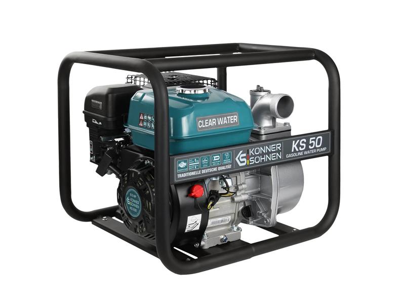 Мотопомпа бензинова Konner&Sohnen KS 50 для чистої води 500л/хв 7.0к.с 24кг