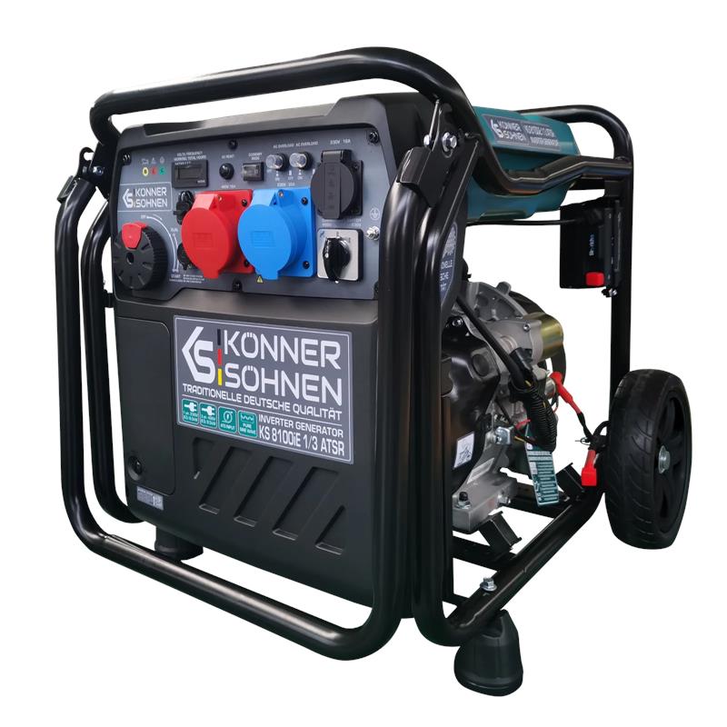 Генератор інверторний бензиновий Konner&Sohnen KS 8100iE 1/3 ATSR 230/400В 8/8.5кВт АВР(ATS) електростартер 68кг