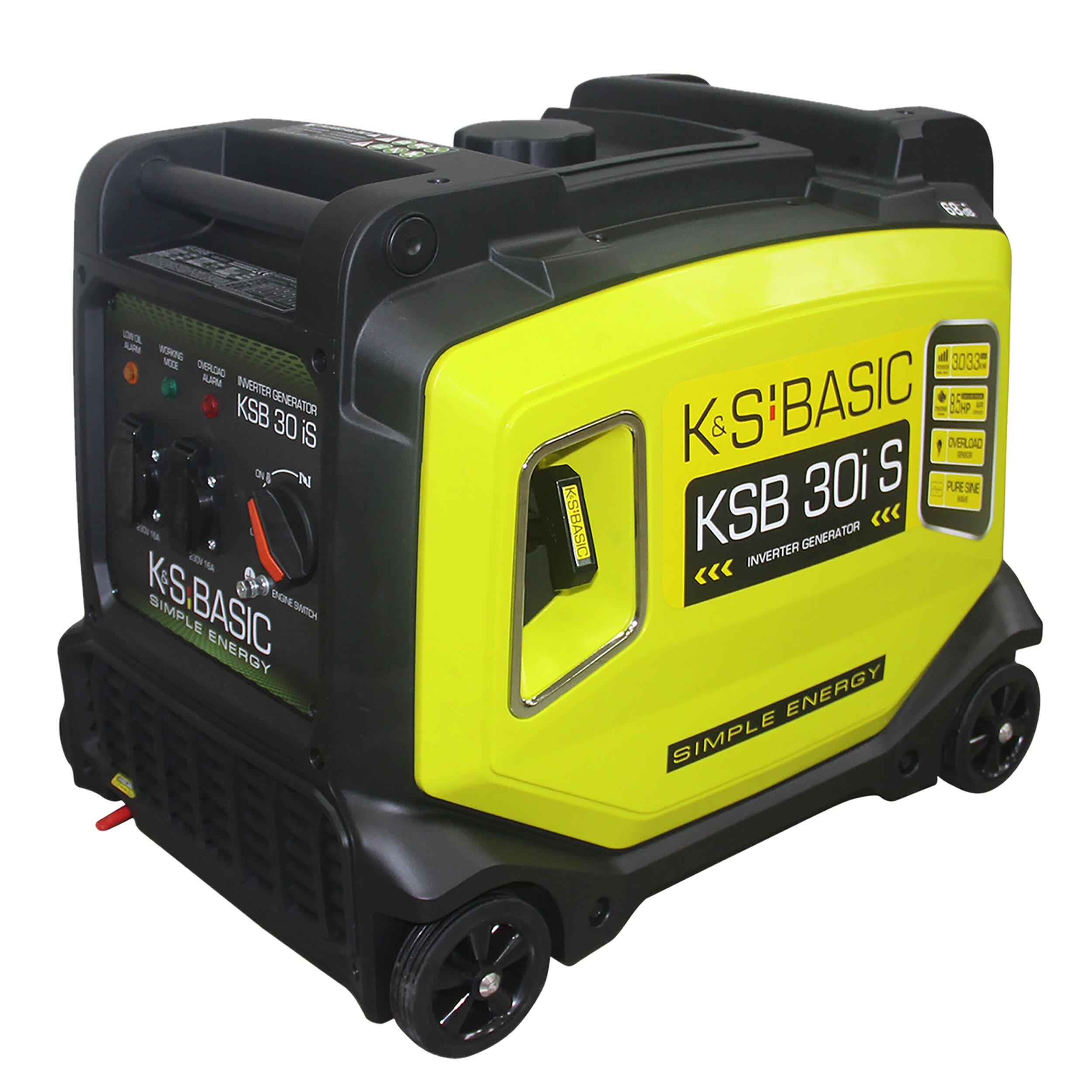 Генератор бензиновий інверторний Konner&Sohnen KSB 30i S, 230В, 3.3кВт, ручний стартер, 40кг