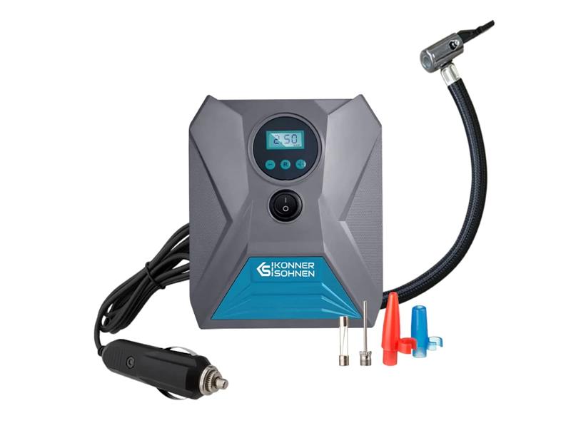 Компресор автомобільний Konner&Sohnen KS P10, 12В, 120Вт, 150psi, 25л/хв, 0.8кг