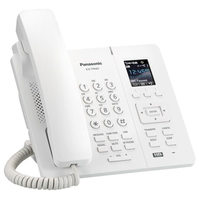 Беспроводной IP-DECT телефон Panasonic KX-TPA65RU White, для KX-TGP600RUB