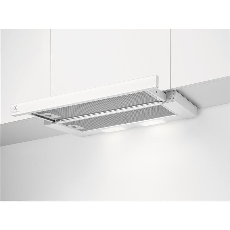 Витяжка Electrolux телескопічна, 59см, 410м.куб/год., білий
