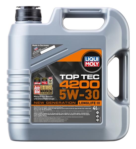 Олива моторна Liqui Moly Top Tec 4200 5W-30 4л (LIM3715)