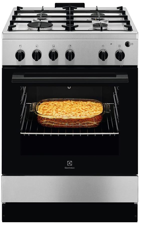 Плита Electrolux газова, 59л, 60x60см, чавун, нерж