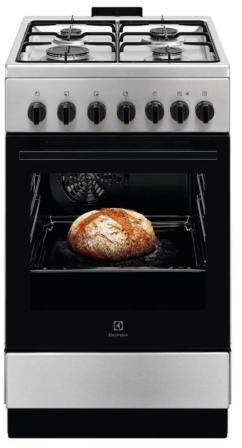 Плита Electrolux комбінована, 57л, 50x60см, конвекція, нерж