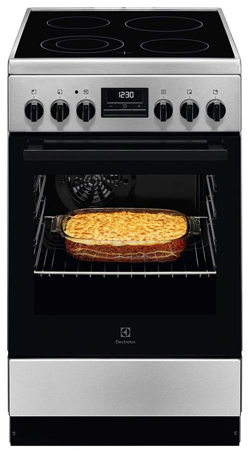 Плита Electrolux електрична склокерамічна, 57л, 50x60см, дисплей, конвекція, нерж