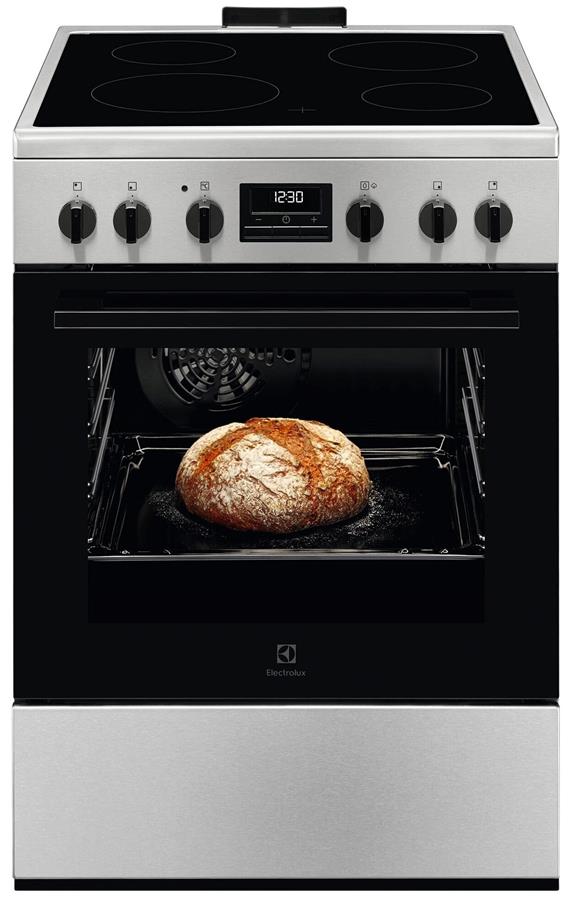 Плита Electrolux електрична склокерамічна, 58л, 60x60см, дисплей, конвекція, пара, нерж