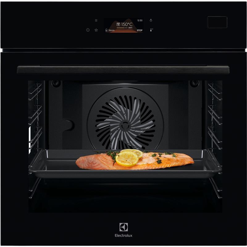 Духова шафа Electrolux електрична, 70л, А++, пара, дисплей, конвекція, ф-ція пароварки, телескопічні напрямні, чорний