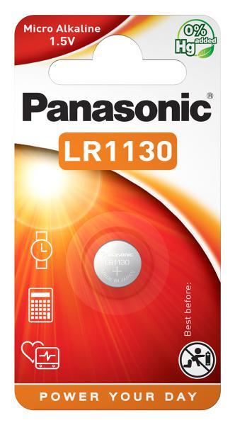 Батарейка Panasonic щелочная LR1130(389, V10GA, AG10, RW49, G10, GP89A, LR54) блистер, 1 шт.