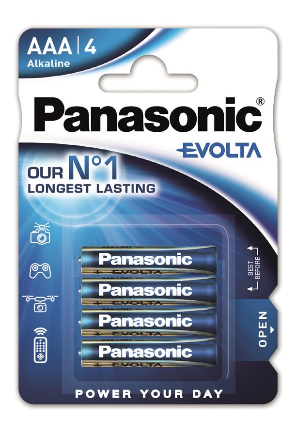 Батарейка Panasonic EVOLTA щелочная AAА блистер, 4 шт.