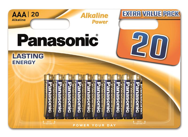 Батарейка Panasonic ALKALINE POWER щелочная AAA блистер, 20 шт.