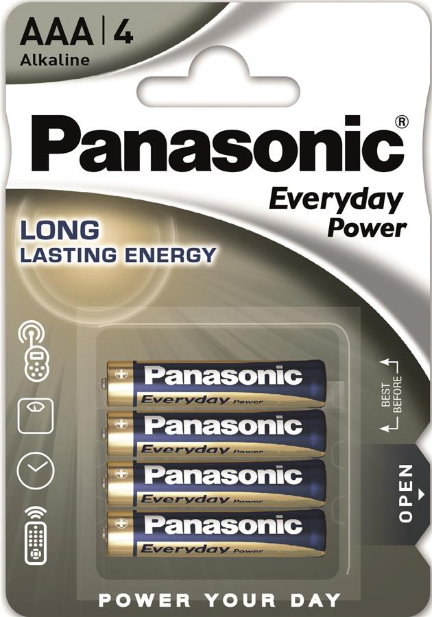 Батарейка Panasonic EVERYDAY POWER щелочная AAА блистер, 4 шт.