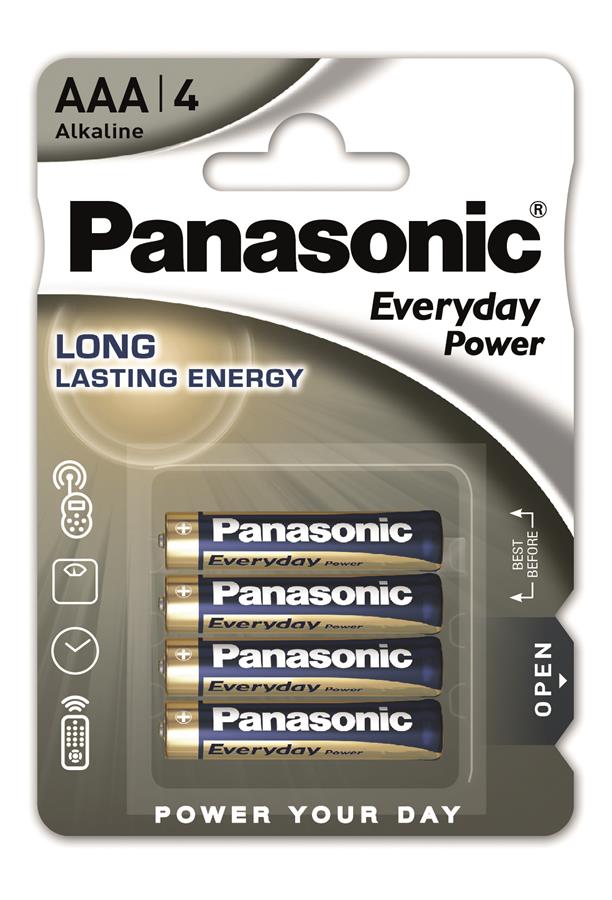 Батарейка Panasonic EVERYDAY POWER щелочная AAА блистер, 4 шт.