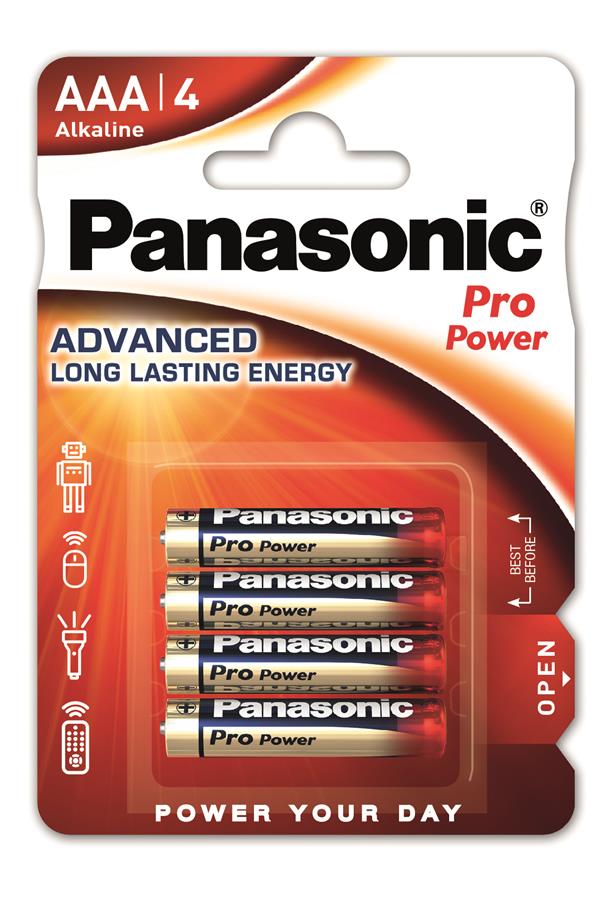 Батарейка Panasonic PRO POWER AAA щелочная блистер, 4 шт.