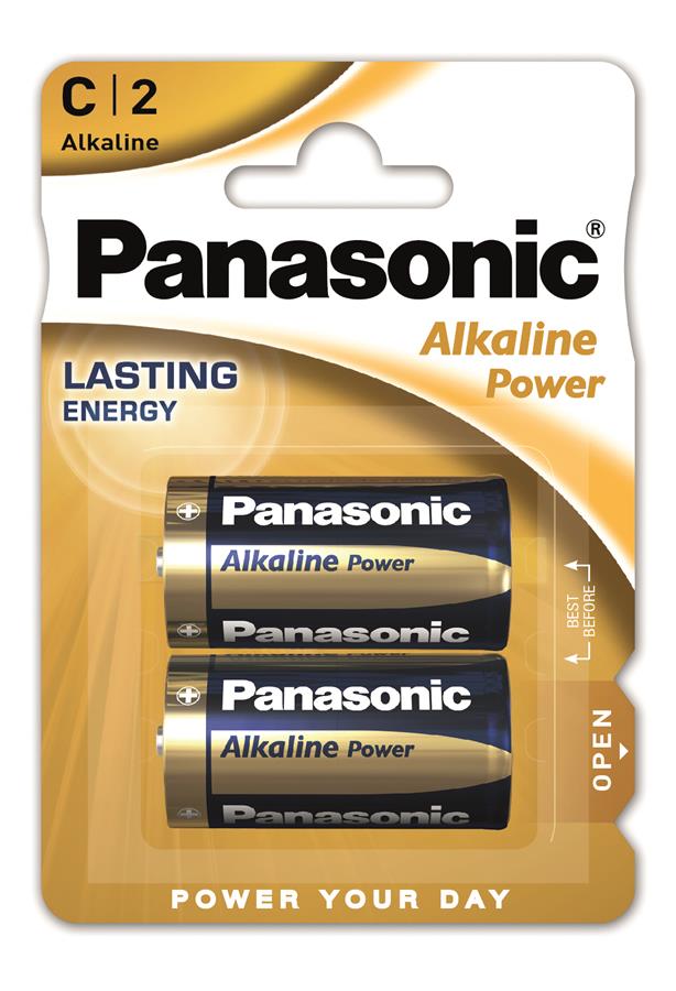 Батарейка Panasonic ALKALINE POWER щелочная C(LR14) блистер, 2 шт.