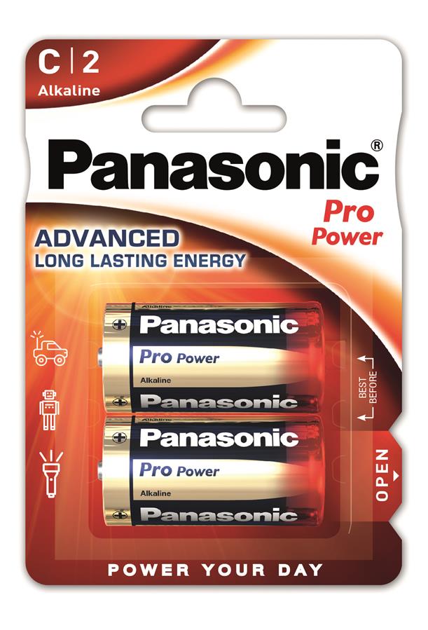 Батарейка Panasonic PRO POWER щелочная C(LR14) блистер, 2 шт.